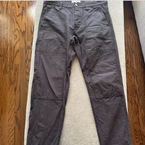 Madewell Men’s Double Knee Work Pants in Charcoal Gray